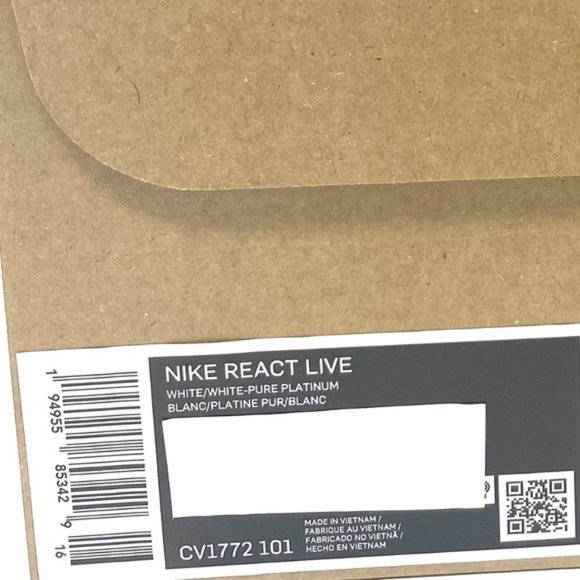 💖MEGA SALE💖NIKE WOMEN'S  CV1772 101 REACT LIVE White-pur Platinum  Running - Picture 3 of 12